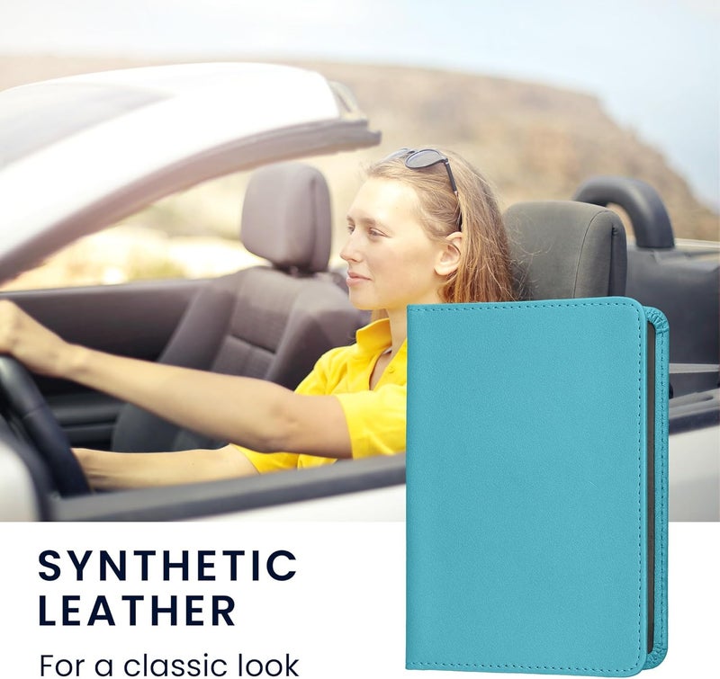 kwmobile Registration and Insurance Holder - Car Document Holder for Vehicle Documents and Cards - PU Leather - Black - Image 2